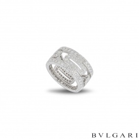 Bvlgari White Gold Diamond Parentesi Ring